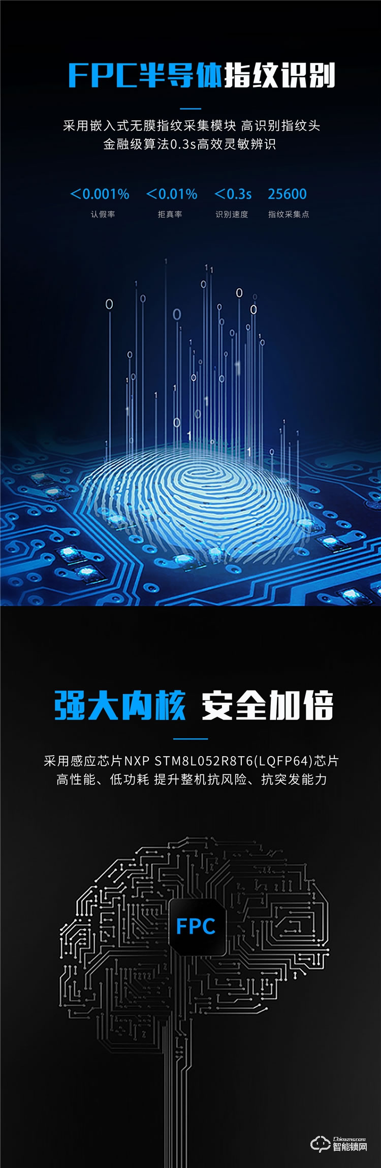 扬子智能锁 Q8家用防盗门推拉式智能门锁