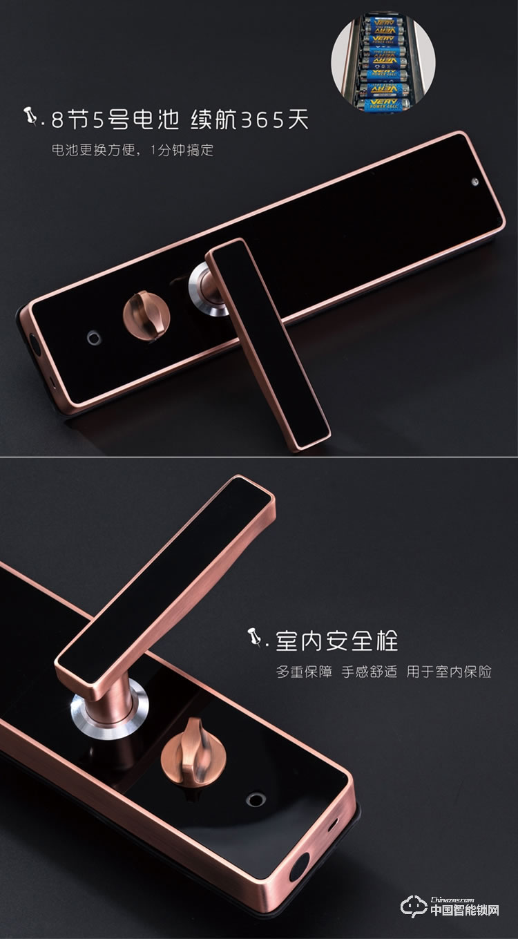 伊派尔指纹锁 人脸识别掌静脉指纹锁家用防盗门锁密码锁智能锁