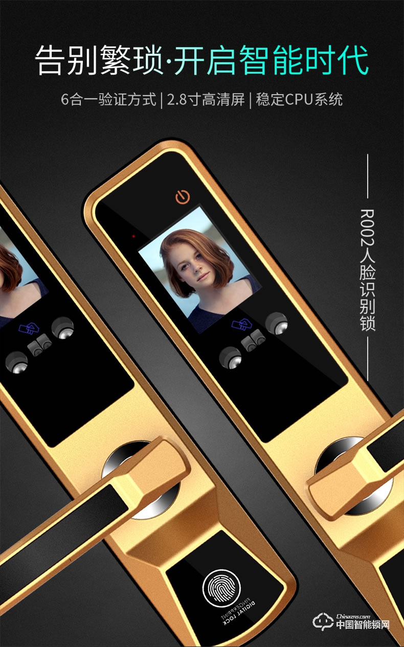 浩宇兴智能锁 人脸识别锁家用防盗门锁智能锁