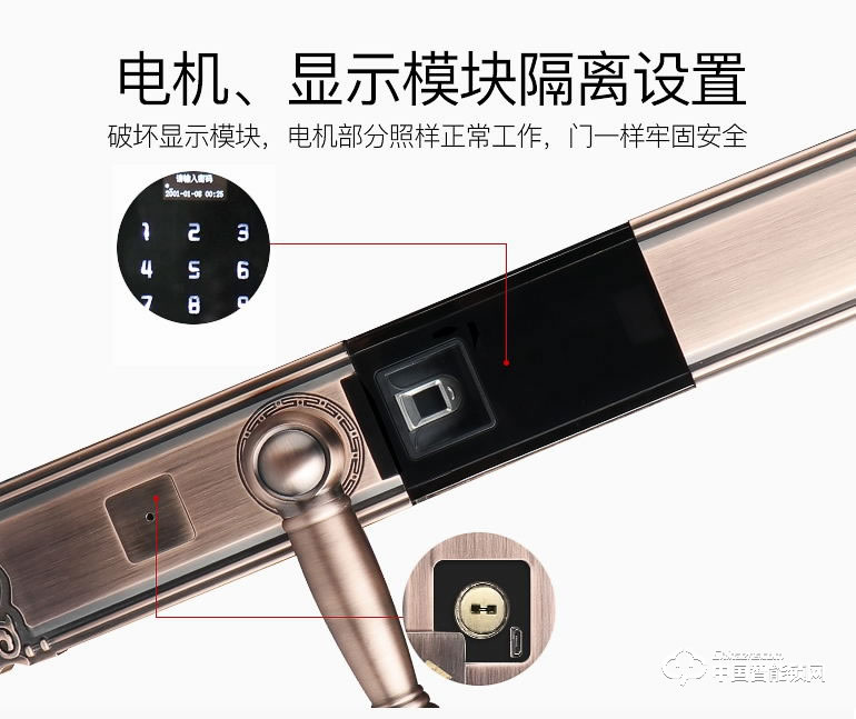 浩宇兴智能锁 欧式指纹锁家用防盗门密码锁智能锁别墅大门电子锁