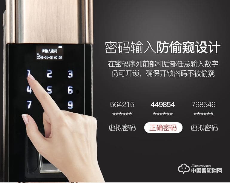 浩宇兴智能锁 欧式指纹锁家用防盗门密码锁智能锁别墅大门电子锁