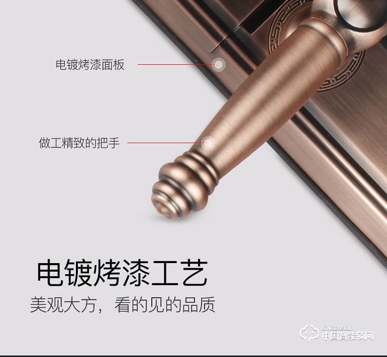 浩宇兴智能锁 欧式指纹锁家用防盗门密码锁智能锁别墅大门电子锁