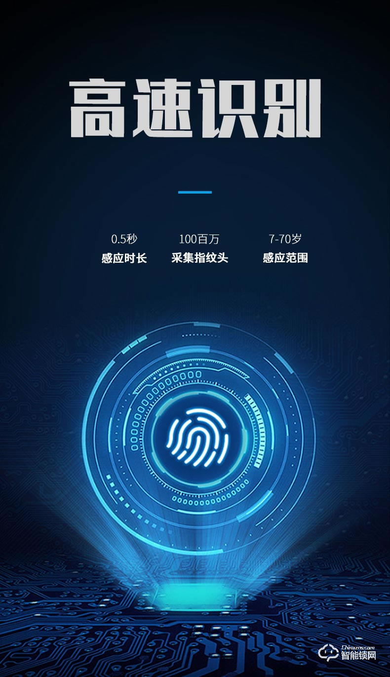 达文西智能锁 DF710全自动指纹滑盖智能锁