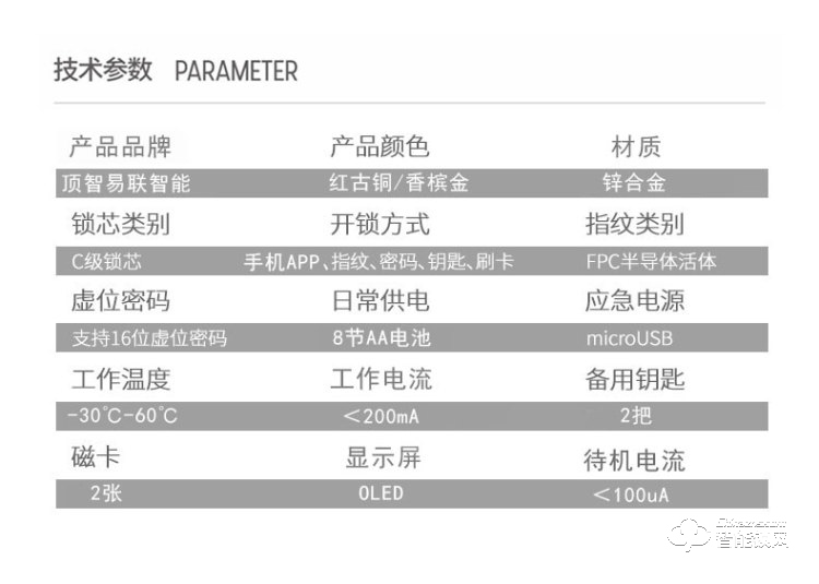 上品易联智能锁 YSH1智能指纹密码锁