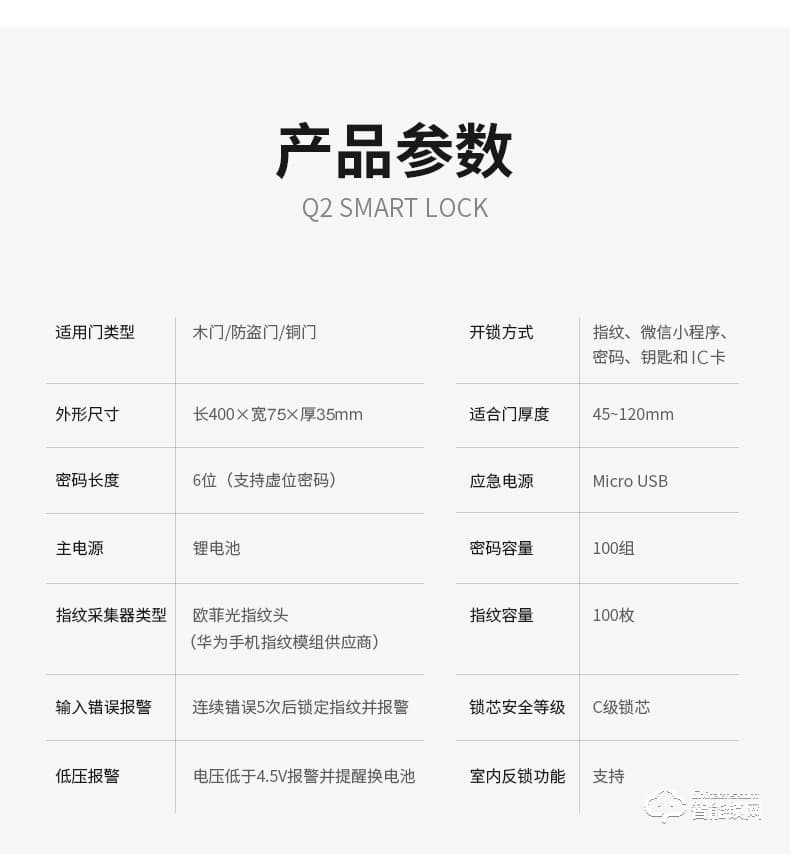 超人智能锁 Q2推拉式全自动电子远程密码锁