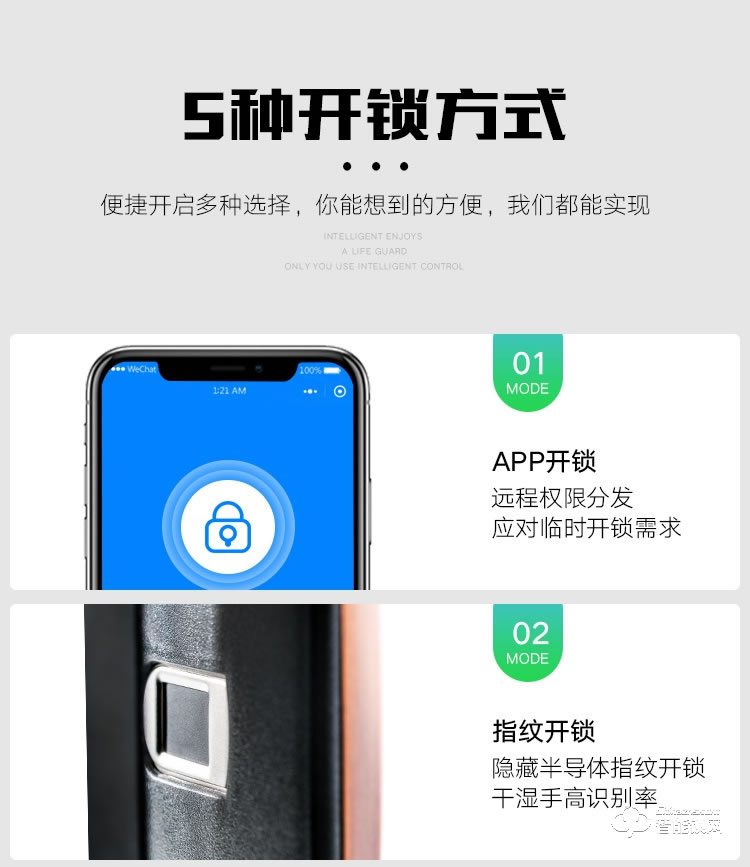 艾创米智能锁 F2全自动新款大门远程密码锁