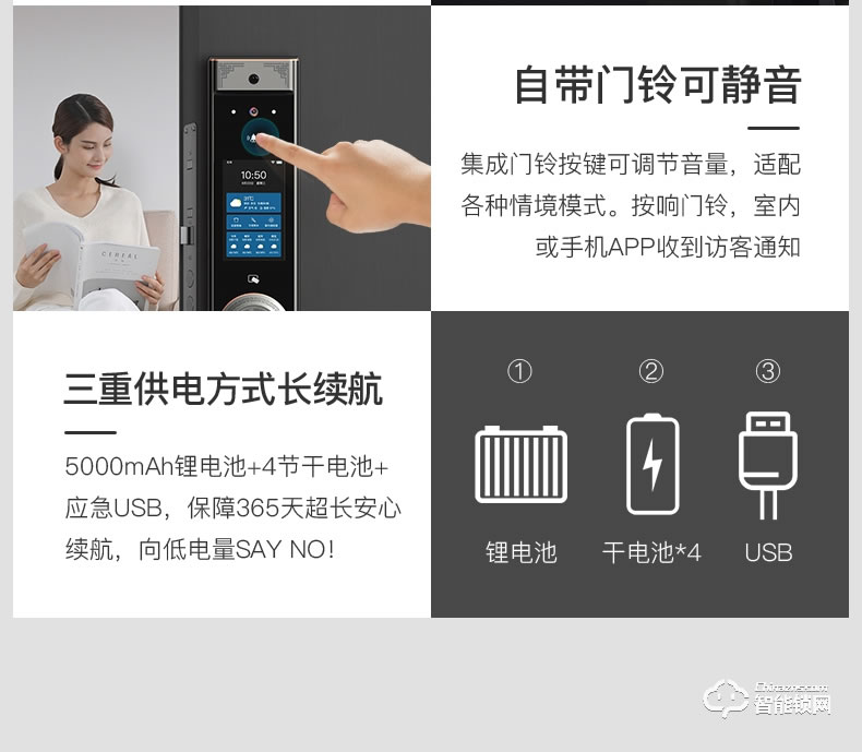 万佳安智能锁 F5全自动智能指纹锁密码锁