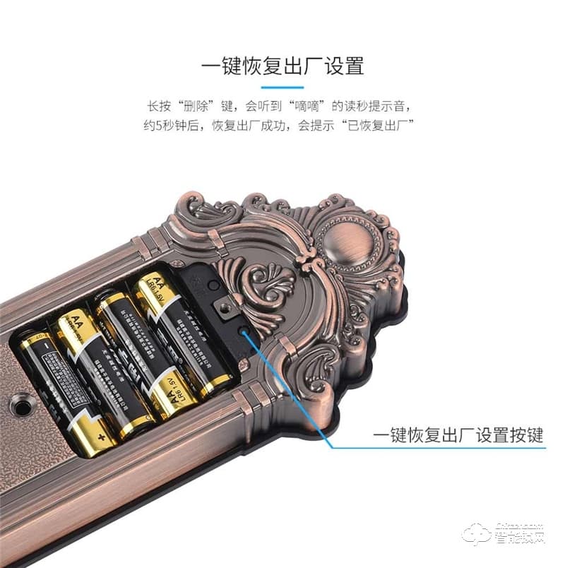 科莱宝智能锁 KLB-9002别墅双开门欧式指纹锁