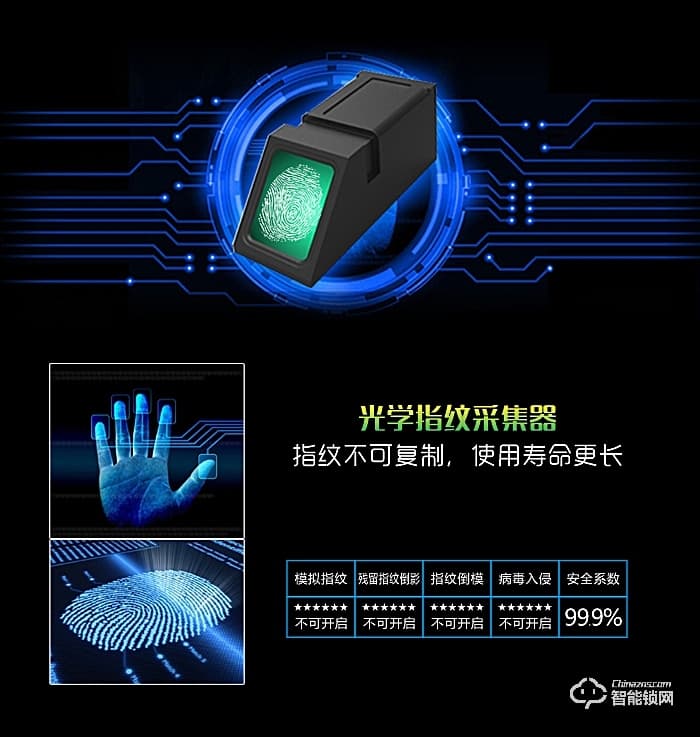 雅尼斯智能锁 家用指纹锁防盗锁