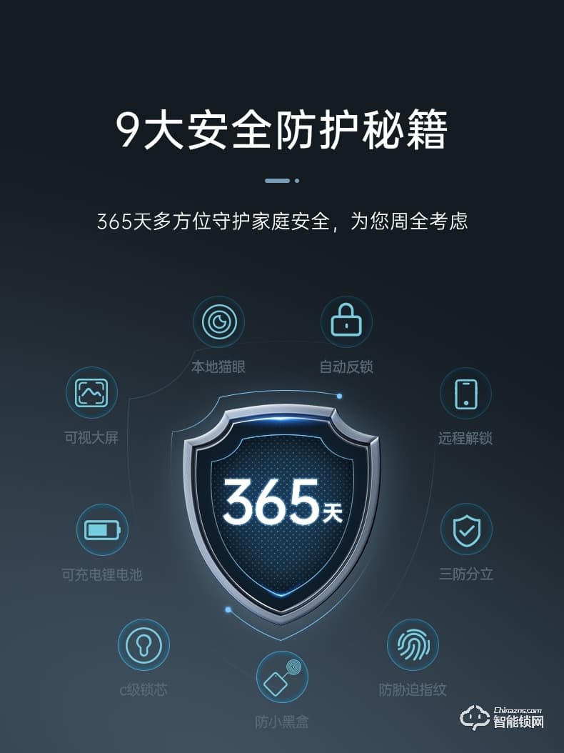 王力智能锁XD107 指纹锁家用防盗门密码锁