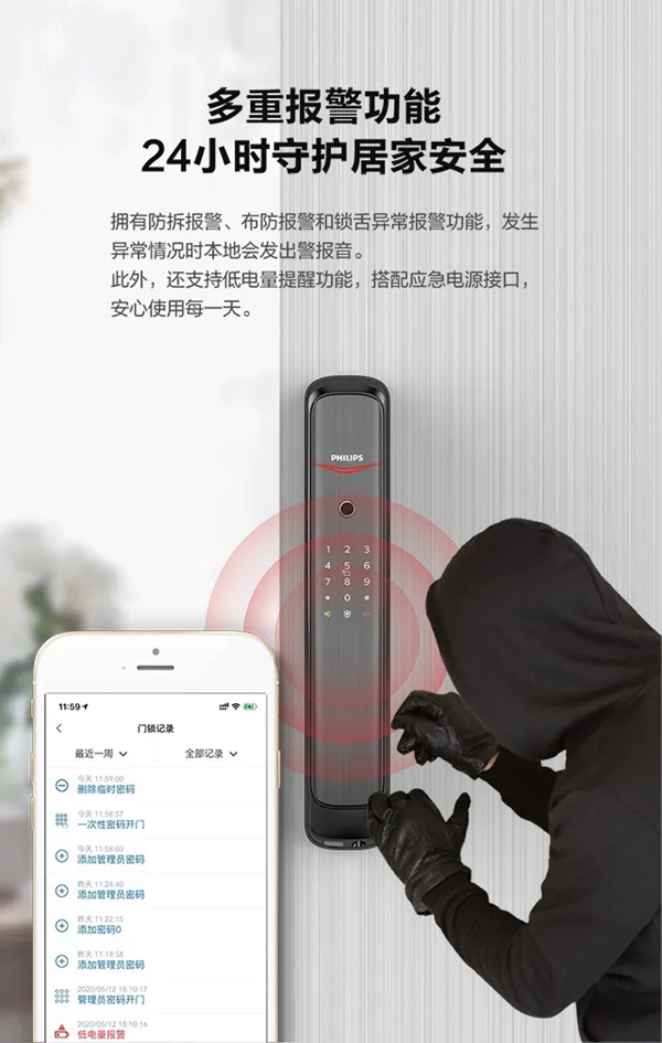 飞利浦智能锁DDL702E 轻松享受智能生活